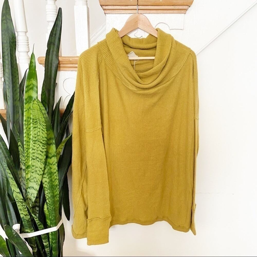 Free People Juicy Long Sleeve Cowl Neck Shirt XS